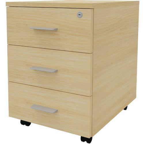 Illustration de : Caisson mobile avec 3 tiroirs Moka - Eol