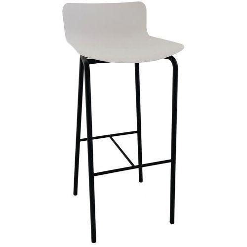 Tabouret haut Popp coque blanche - piètement noir thumbnail image 1