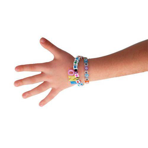 Illustration de : Sachet 1000 perles plastiques dés cœurs colorés Ø 7 mm - Innspiro