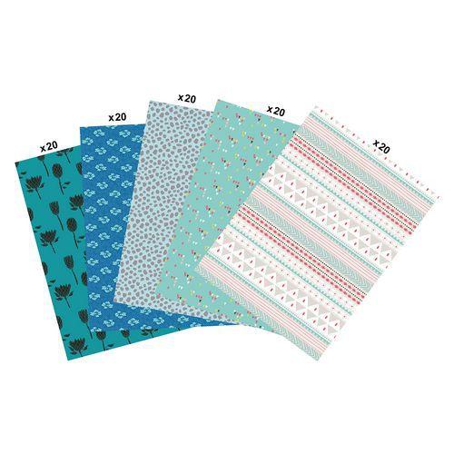 Illustration de : Maxi pack 100 feuilles - Decopatch