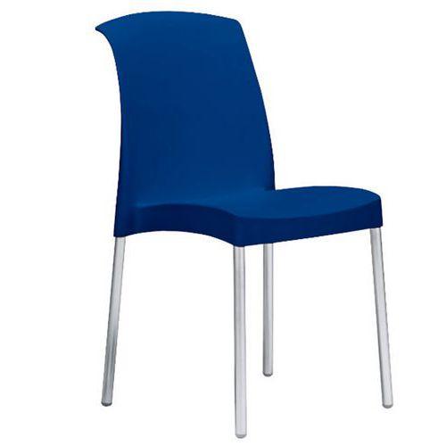 Lot de 6 chaises Jenny 4 pieds bleu/alu thumbnail image 1