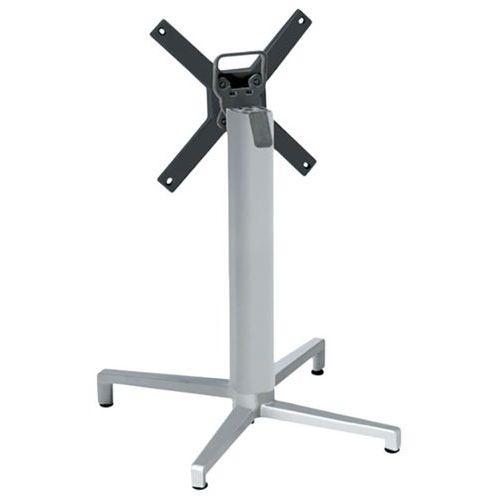 Pied de table Domino rabattable hauteur 73 cm colonne ronde - argent thumbnail image 1