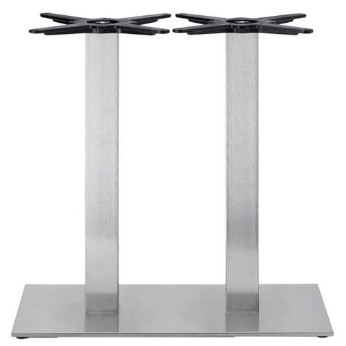 Pied de table Tiffany ht 73 cm double colonne - inox satiné thumbnail image 1