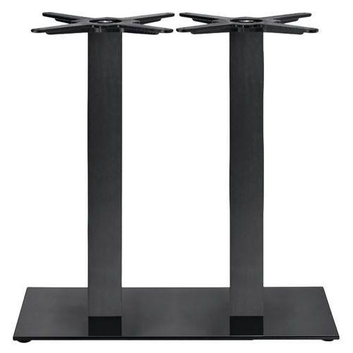 Pied de table Tiffany ht 73 cm double colonne - peint noir thumbnail image 1