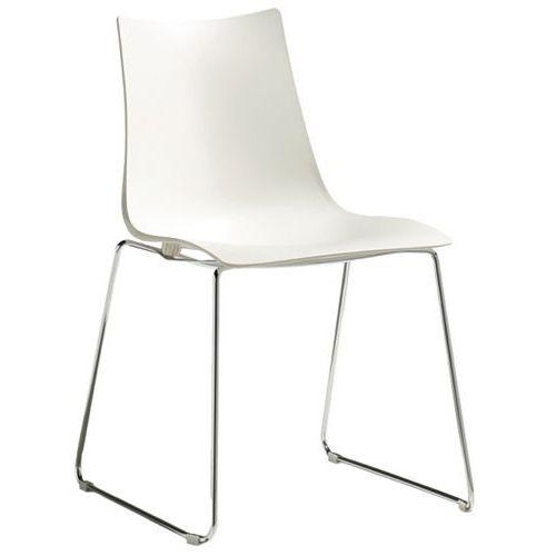 Lot de 2 chaises Zebra lin - pied traîneau chromé thumbnail image 1