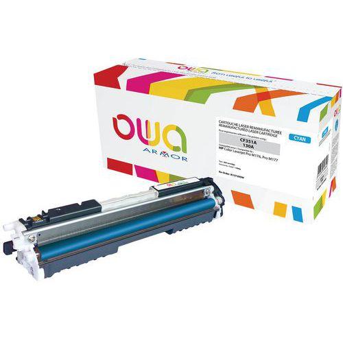 Illustration de : Toner reconditionné HP 130A Cyan - OWA
