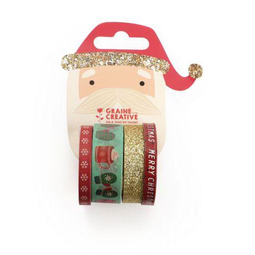 Illustration de : Lot 4 rouleaux masking tape Noël - Graine créative