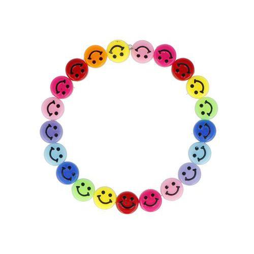 Illustration de : Bocal 450 perles émojis plates dia 9.5mm trou 2mm - Innspiro