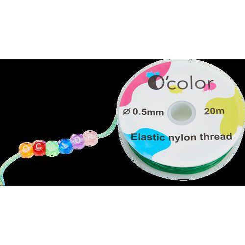 Illustration de : Lot 4 bobines fil nylon élastique 20 m Ø 0.5 mm - assorties