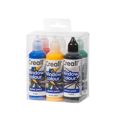 Illustration de : Lot 6 flacons 80 ml window colour - Creall