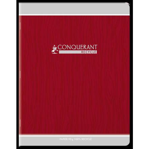 Illustration de : Cahier carte papier recyclé 17x22 cm 90g 96 pages seyes - Conquerant