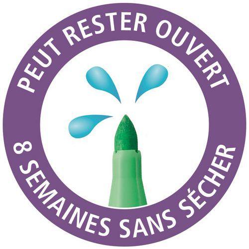 Illustration de : Pochette 12 feutres assortis power pointe 2,8 mm - Stabilo