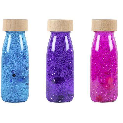 Illustration de : Lot 3 bouteilles sensorielles couleurs assortiment 2