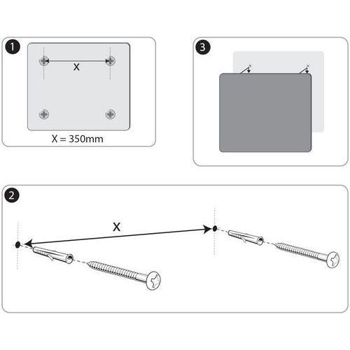 Illustration de : Tableau mémo carré magnétique - en verre -Nobo