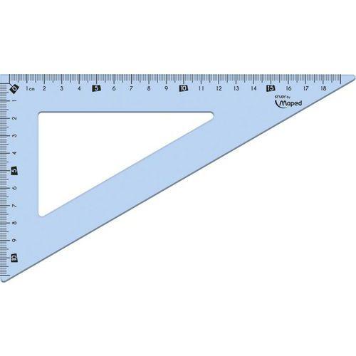Illustration de : Equerre 60° incassable graduation 14 cm hypothénuse 24 cm - Maped