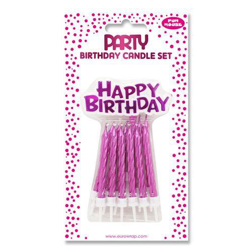 Illustration de : Set de 12 bougies pour gâteau colorées - Clairefontaine