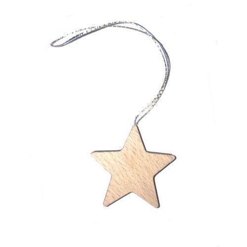 Illustration de : Etoile en bois à décorer 50 x 50 mm