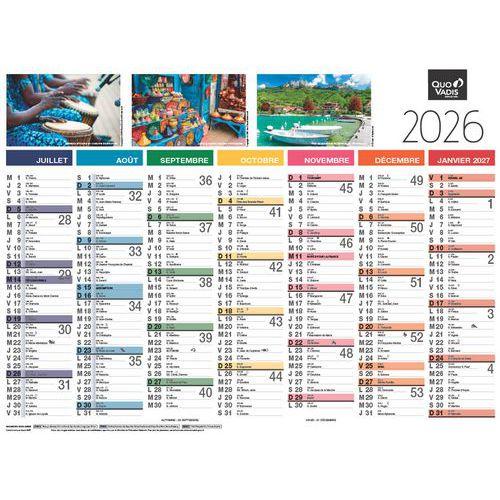 Illustration de : Calendrier fantaisie Tradition - 55x40,5 cm-13 mois-2026 - Quo Vadis
