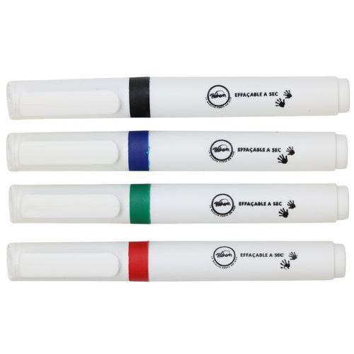 Illustration de : Marqueur effaçable à sec pointe biseautée - Pichon