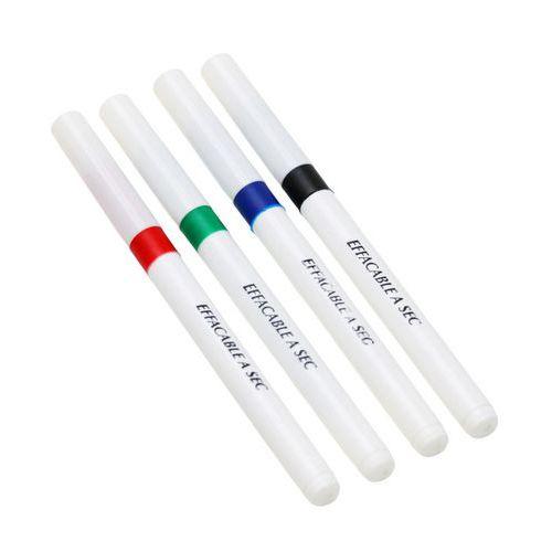 Illustration de : Sachet 4 feutres effaçables à sec couleurs assorties - Pichon
