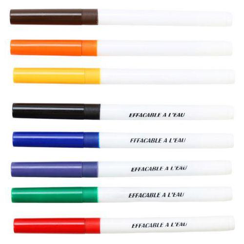 Illustration de : Pochette 8 feutres pointe moyenne couleurs assorties - Pichon