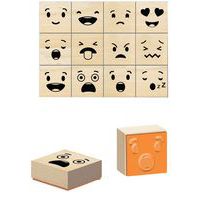 Set de tampons bois émotions dimensions 33x33 mm - Créa Lign thumbnail image