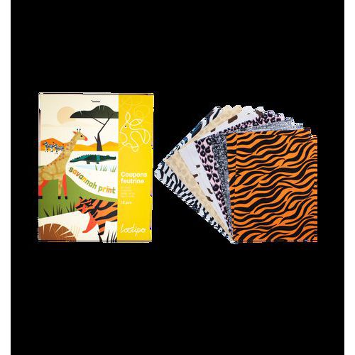 Pack coupons feutrine animal 1mm - 24 x 30 cm -12 pcs thumbnail image 1